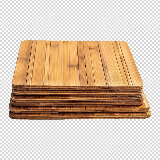 PSD magnificent bamboo table mats isolated on transparent background