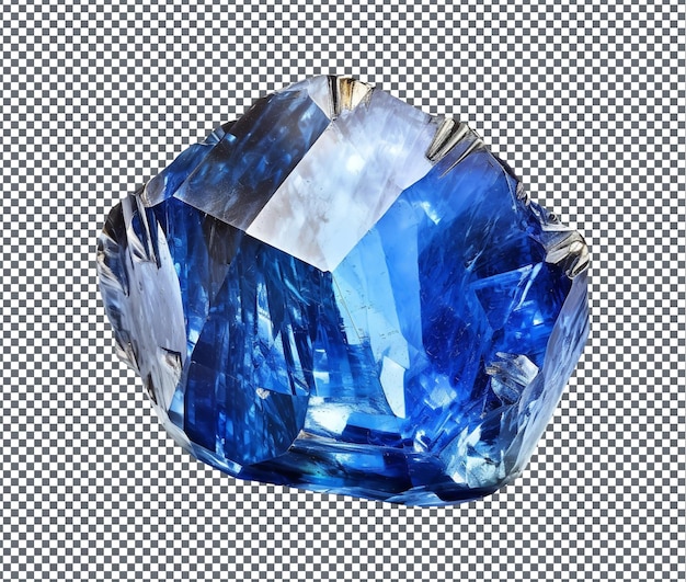 PSD magnificent blue spinel stone isolated on transparent background