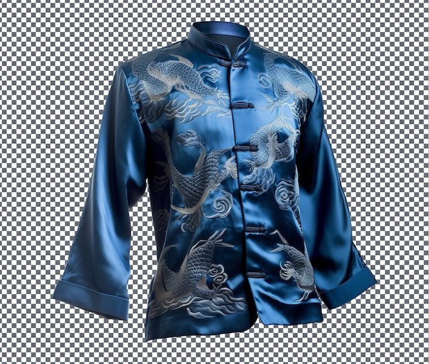 Magnificent blue velvet tang suit isolated on transparent background