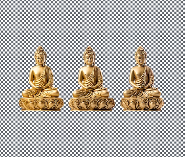 Magnificent buddha wall art isolated on transparent background