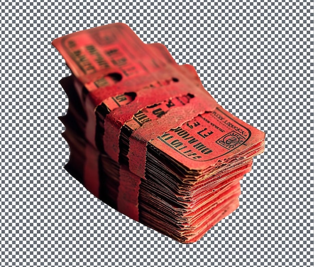 Magnificent concert tickets isolated on transparent background