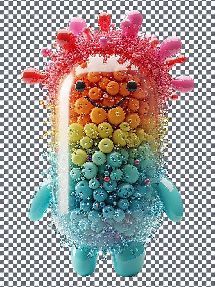 PSD magnificent cute character isolated on transparent background