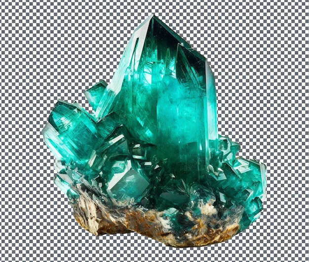 PSD magnificent dioptase isolata su uno sfondo trasparente