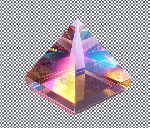 PSD magnificent diy holographic projection pyramid toy isolated on transparent background