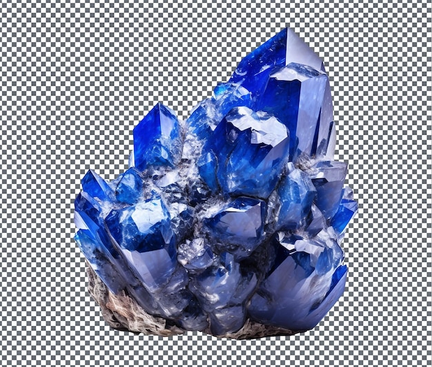 PSD magnificent dumortierite isolated on transparent background