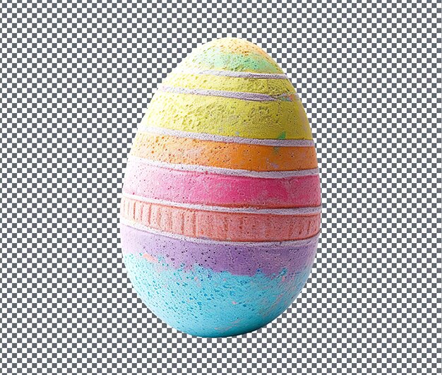 PSD magnificent eggs shaped sidewalk chalk isolated on transparent background