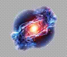 PSD magnificent enchanted quasar isolated on transparent background