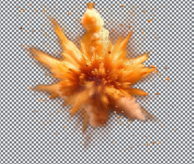 PSD magnificent exploding explosion isolated on transparent background