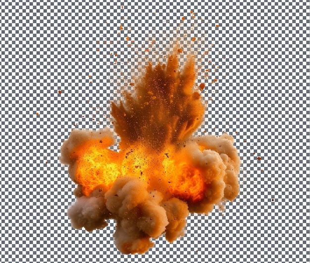 Magnificent explosion isolated on transparent background