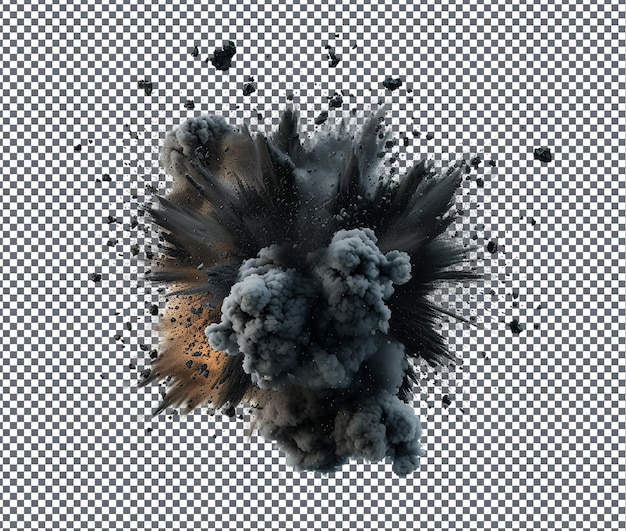 Magnificent explosion isolated on transparent background