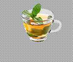 PSD magnificent gambian green tea isolated on transparent background