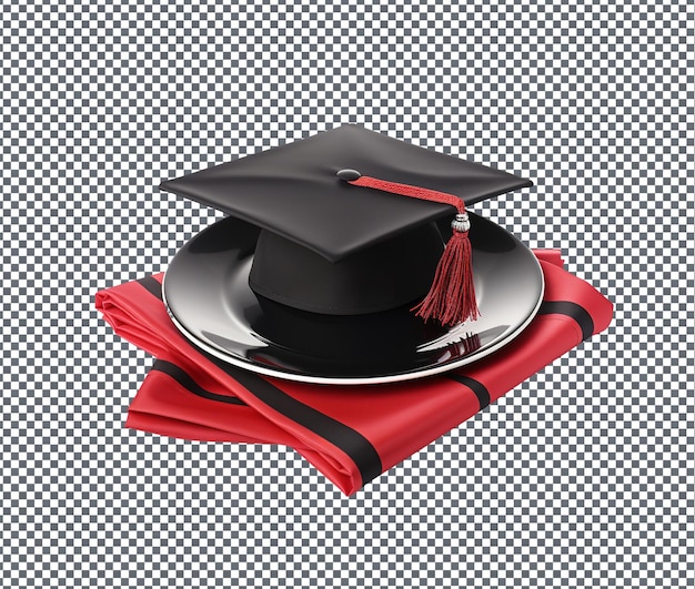 PSD magnificent graduation cap isolated on transparent background