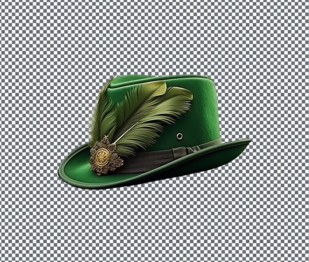 Magnificent green tyrolean hat isolated on transparent background