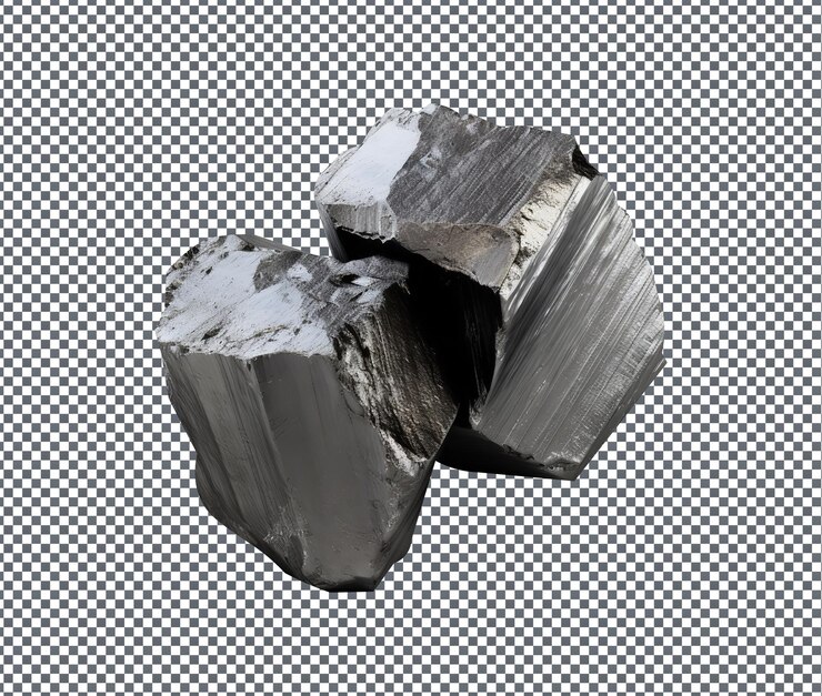PSD magnificent hematite realistic isolated on transparent background