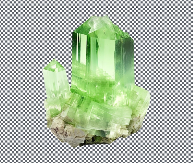 PSD magnificent hiddenite isolated on transparent background