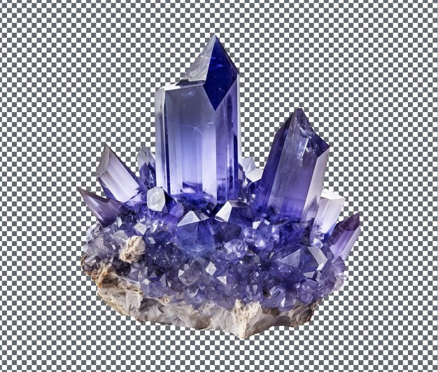 PSD magnificent iolite isolated on transparent background