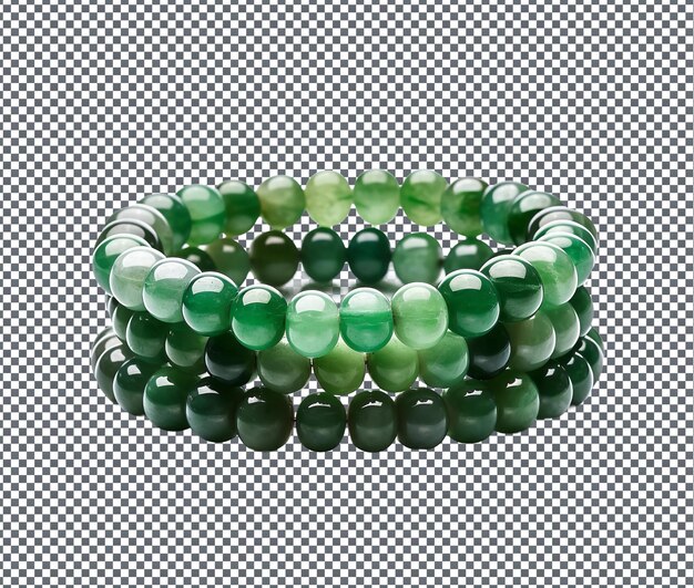 PSD magnificent jade bracelets display isolated on transparent background