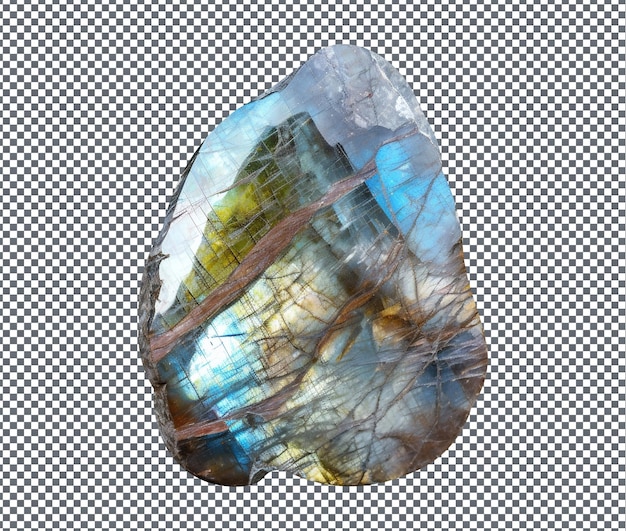 magnificent labradorite isolated on transparent background