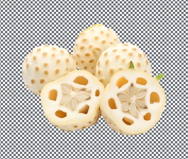 PSD magnificent lotus seeds isolated on transparent background