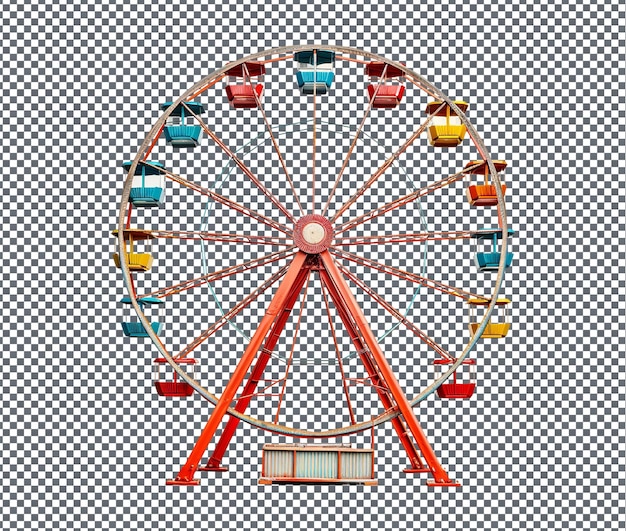 PSD magnificent miniature roller coaster isolated on transparent background