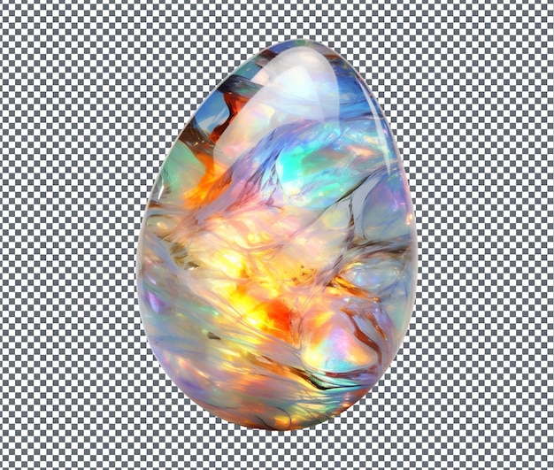 Magnifico opale isolato su sfondo trasparente