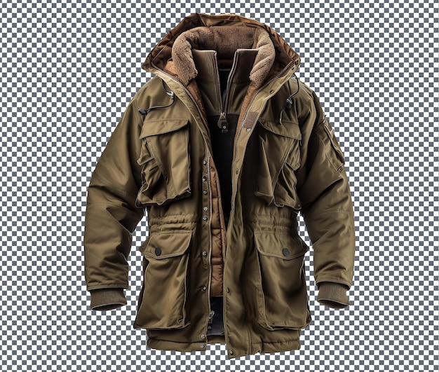 Magnificent parka coat isolated on transparent background