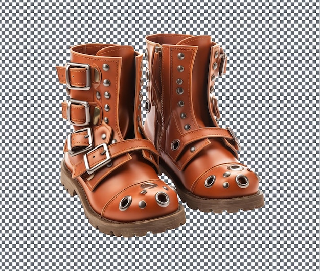 Magnificent peekaboo boots isolated on transparent background