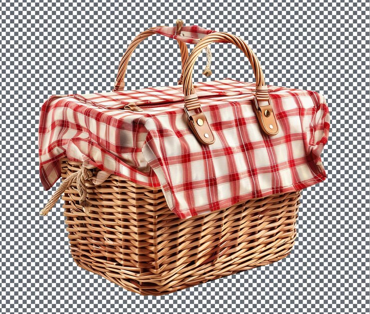 PSD magnificent picnic basket isolated on transparent background