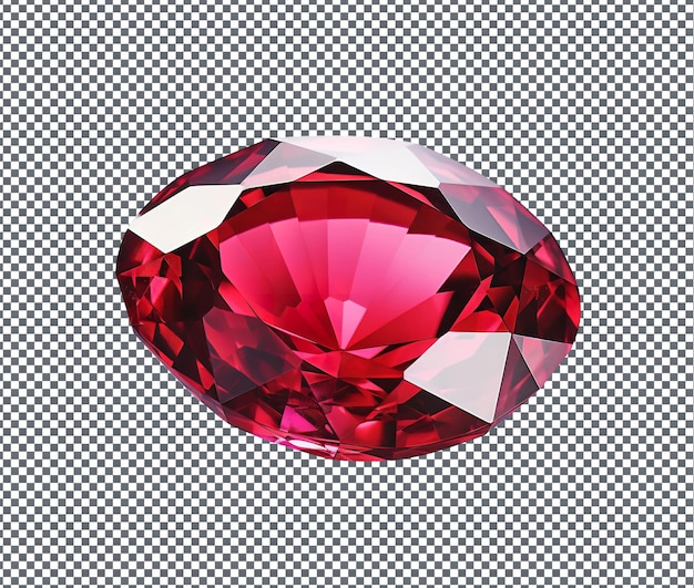 PSD magnificent ruby isolated on transparent background