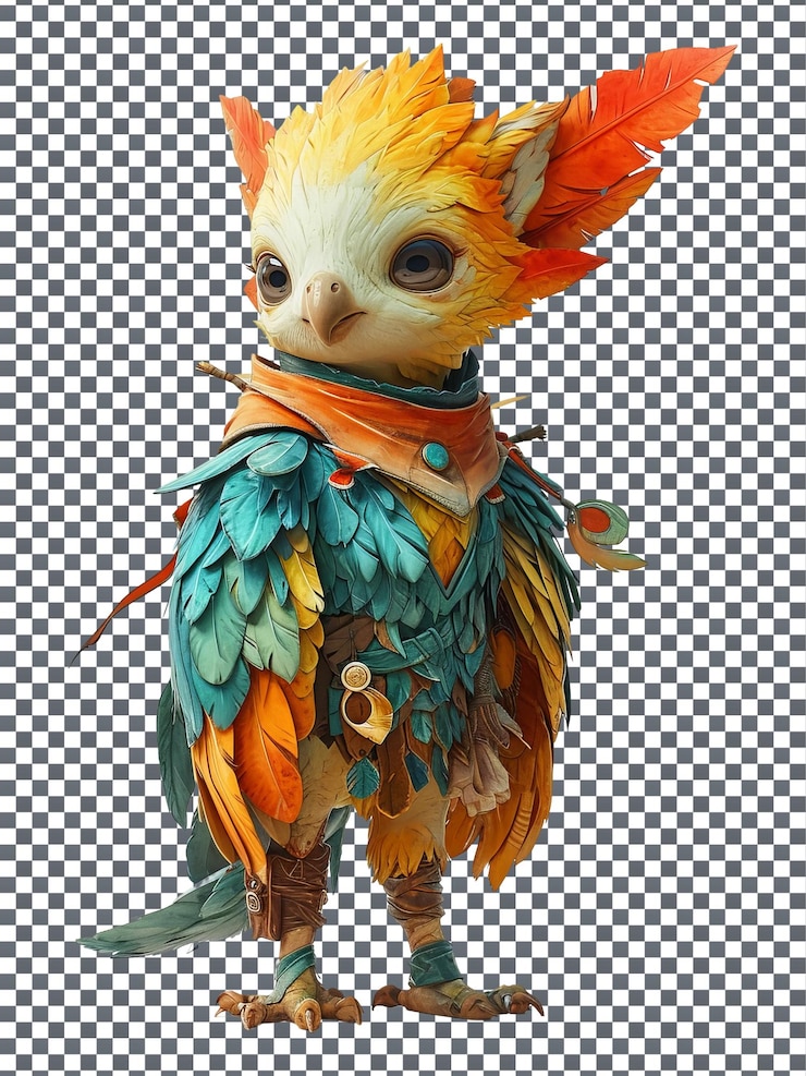 PSD magnificent shadowthorn harpy isolated on transparent background