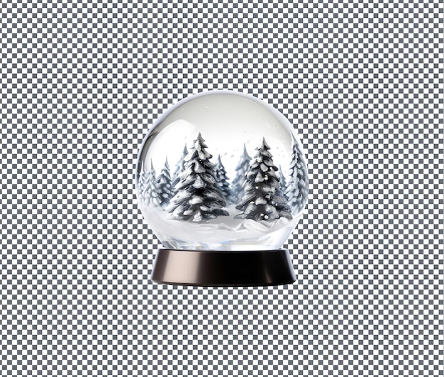 Magnificent snow globes glass isolated on transparent background