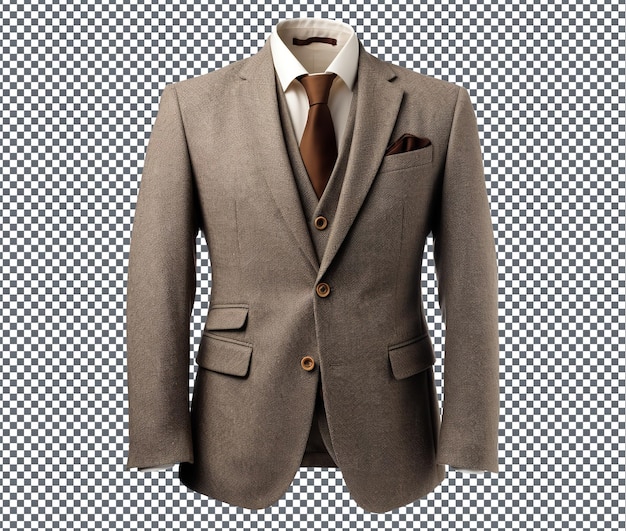 PSD magnifico tweed blazer isolato su sfondo trasparente