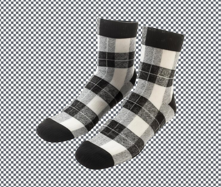 PSD magnificent wool blend socks isolated on transparent background