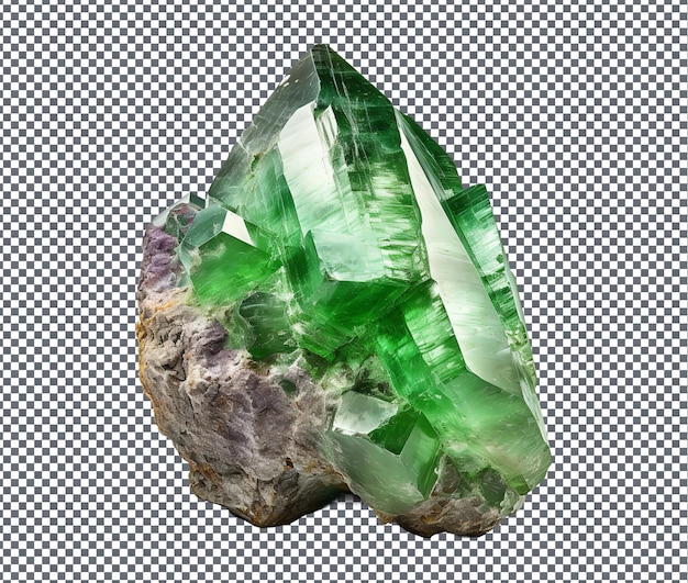 PSD magnificent zoisite isolated on transparent background