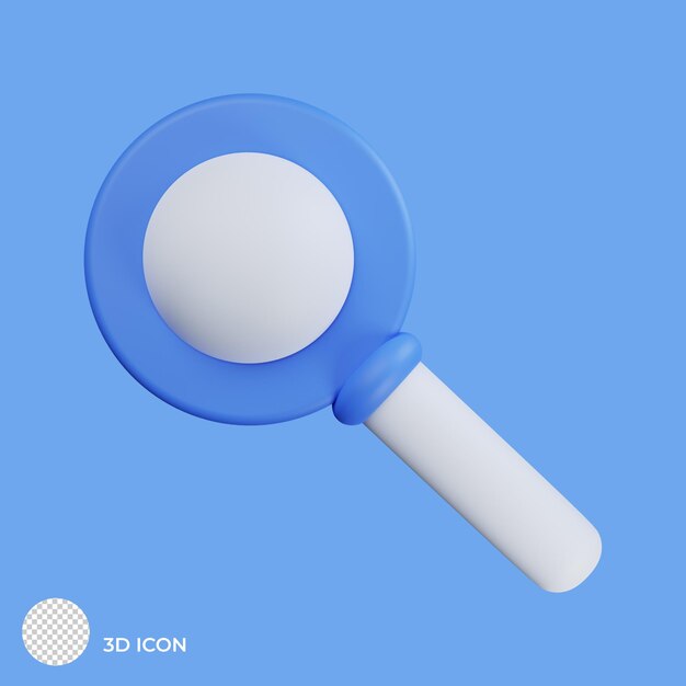 PSD magnify ecommerce 3d icon