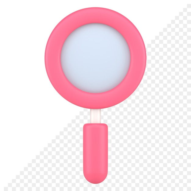 PSD magnifying glass 3d icon