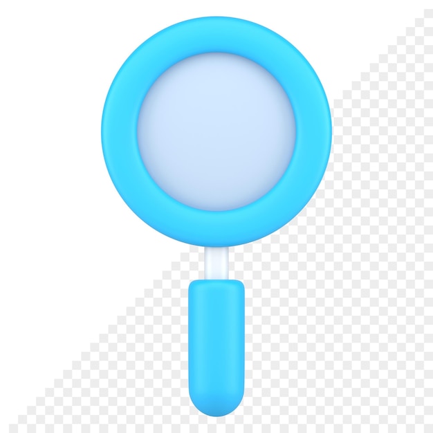 PSD magnifying glass 3d icon