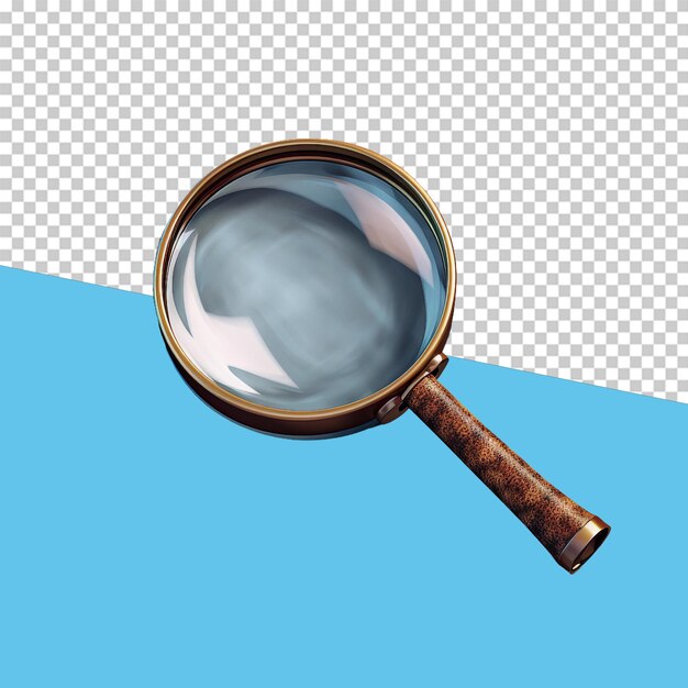 PSD magnifying glass isolated object transparent background