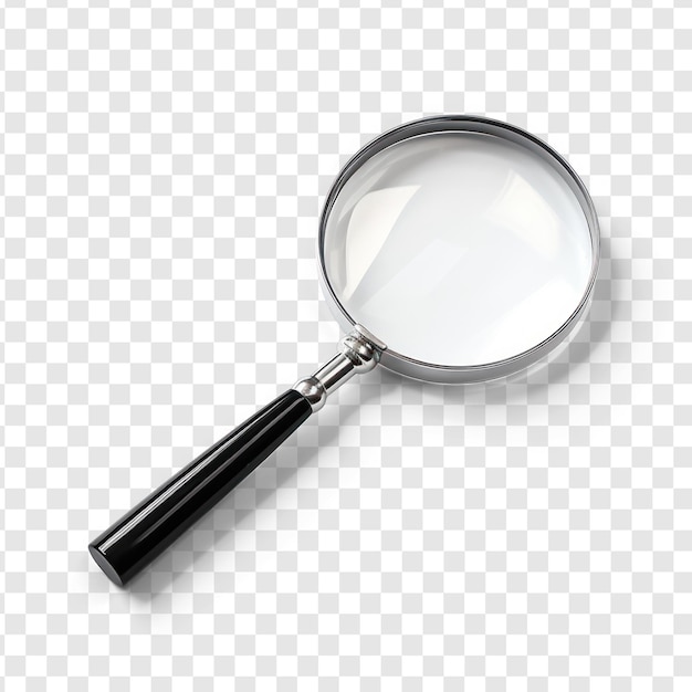 Magnifying glass on transparency background psd