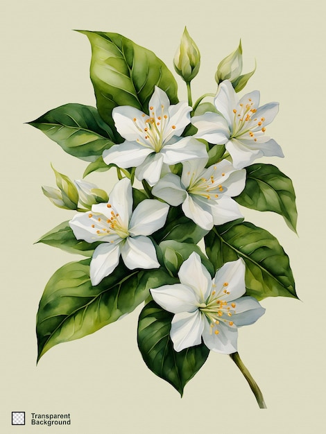 Magnolia aquarel illustratie