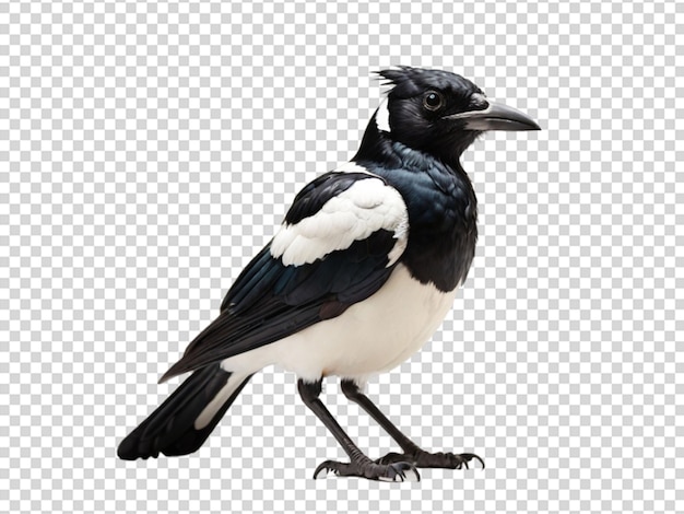 PSD magpie on transparent background