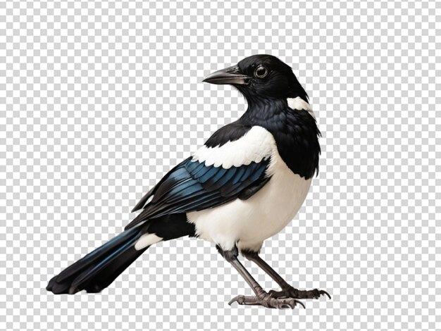 PSD magpie on transparent background