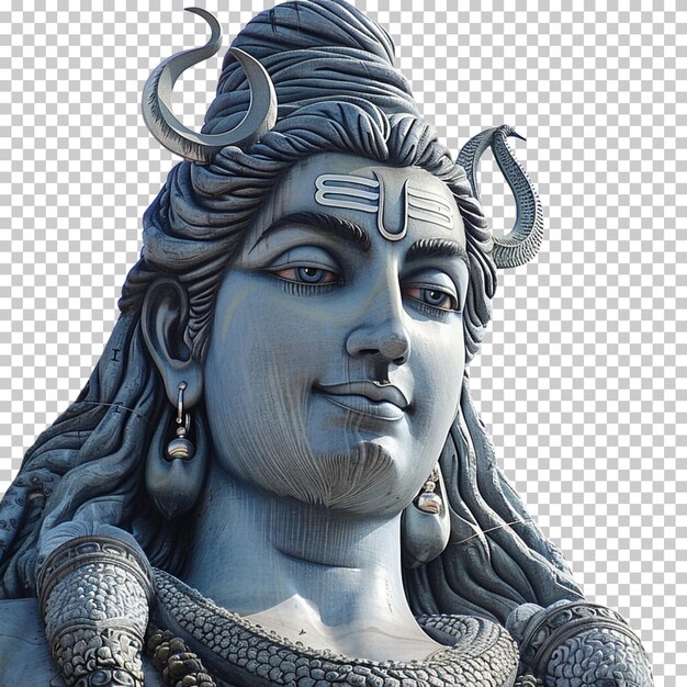 PSD maha shivratri heer shiva op een geïsoleerde doorzichtige achtergrond