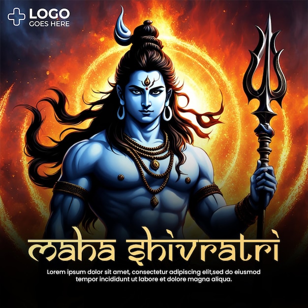 PSD maha shivratri psd template for social media