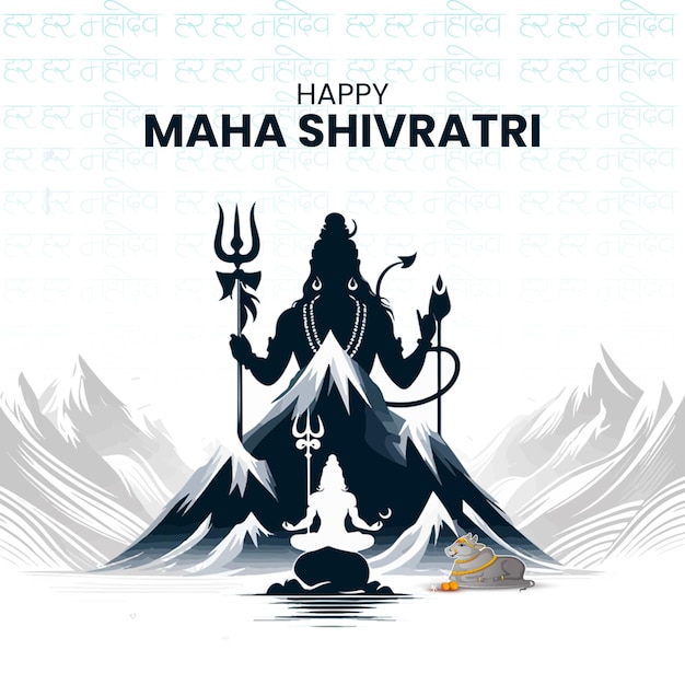 PSD maha shivratri wishes social media post design