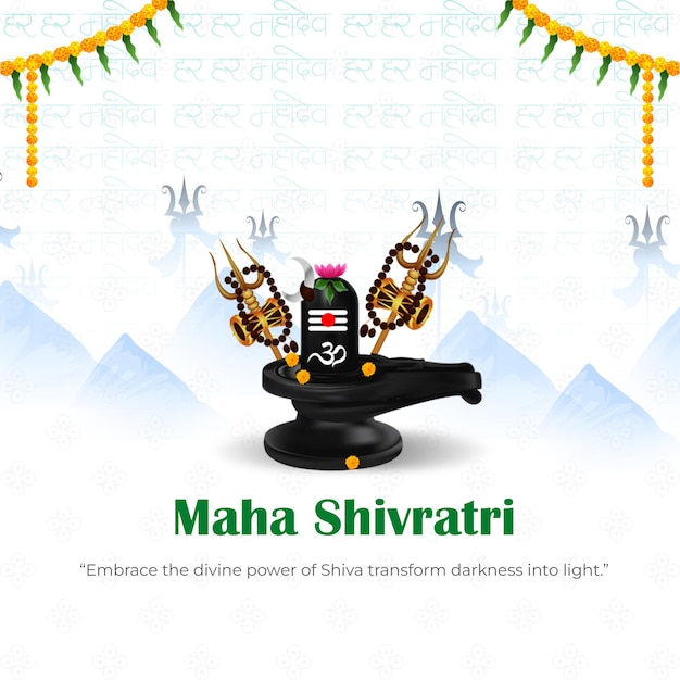 PSD maha shivratri życzy post design