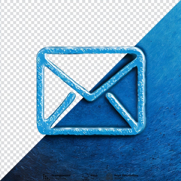 PSD Символ принятия почты 3d изолирован на прозрачном фоне