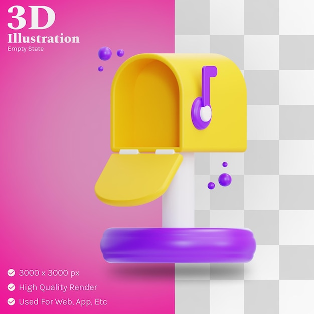 Почтовый ящик иллюстрация 3d