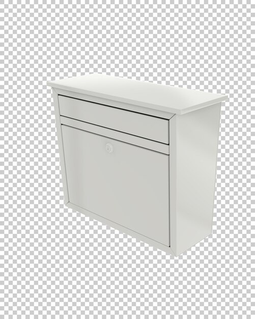 Mail box isolated on transparent background 3d rendering illustration