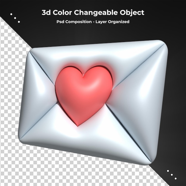 Mail envelope icon 3d rendering new message render email notification with paper plane 3d